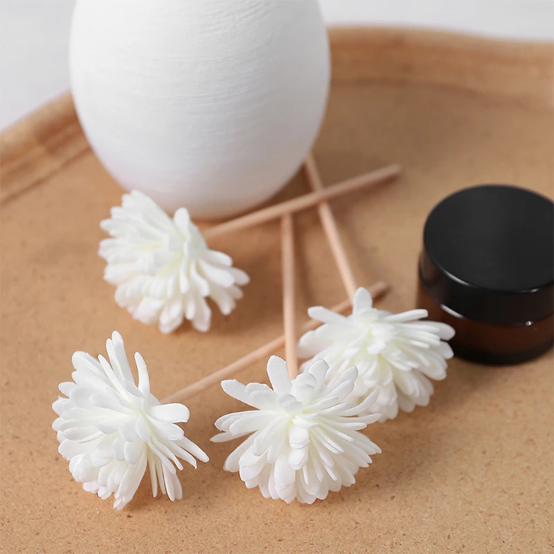 10/20/50 Stück natürliche künstliche Chrysanthemenblüten, Duftdiffusor für Hochzeit, Party, Nachfüllung, Heim, Zimmer, Schlafzimmer, Dekoration – Detail 4