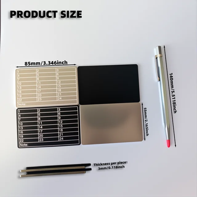 Multiple color aluminum metal password book with an iron pen suitable for Bitcoin password, cryptocurrency password safe 4