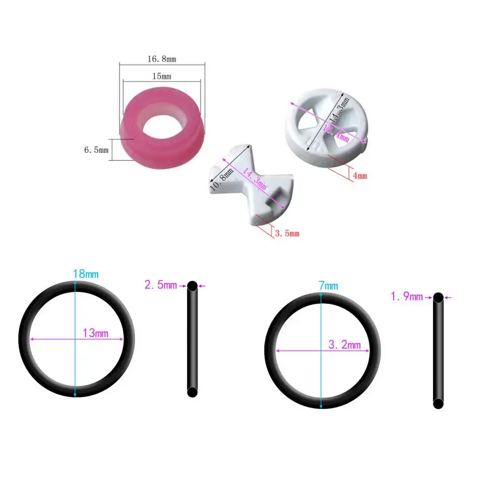 8PCS/Set 1/2" Silicon Washer Insert Replacement Washing Machine Faucet Mouth Angle Valve Ceramic Core Replacement Set