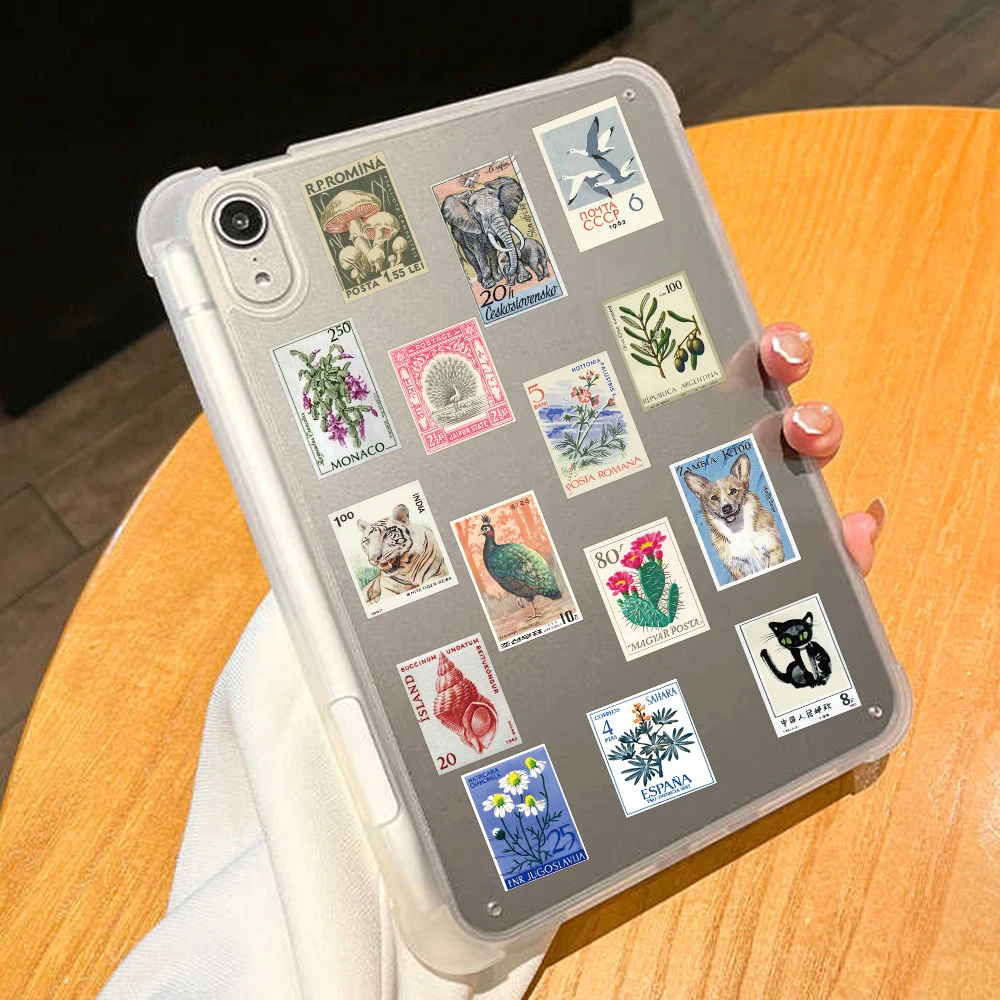 50pcs Vinyl Laptop Decals Aesthetic Retro Cartoon Stamp Style Stickers, Waterproof Graf... - SKU VLD01954 - UGI Packaging