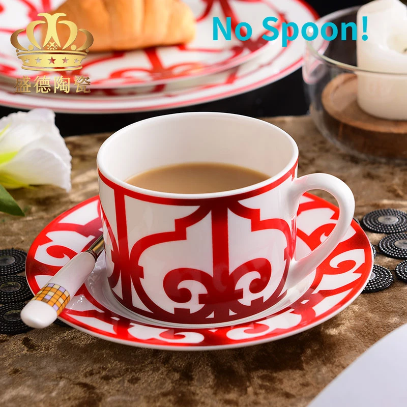 European Decor Modern Ceramics Western Food Plates Bone Porcelain Steak Ornaments Tableware Cups Dessert Tray