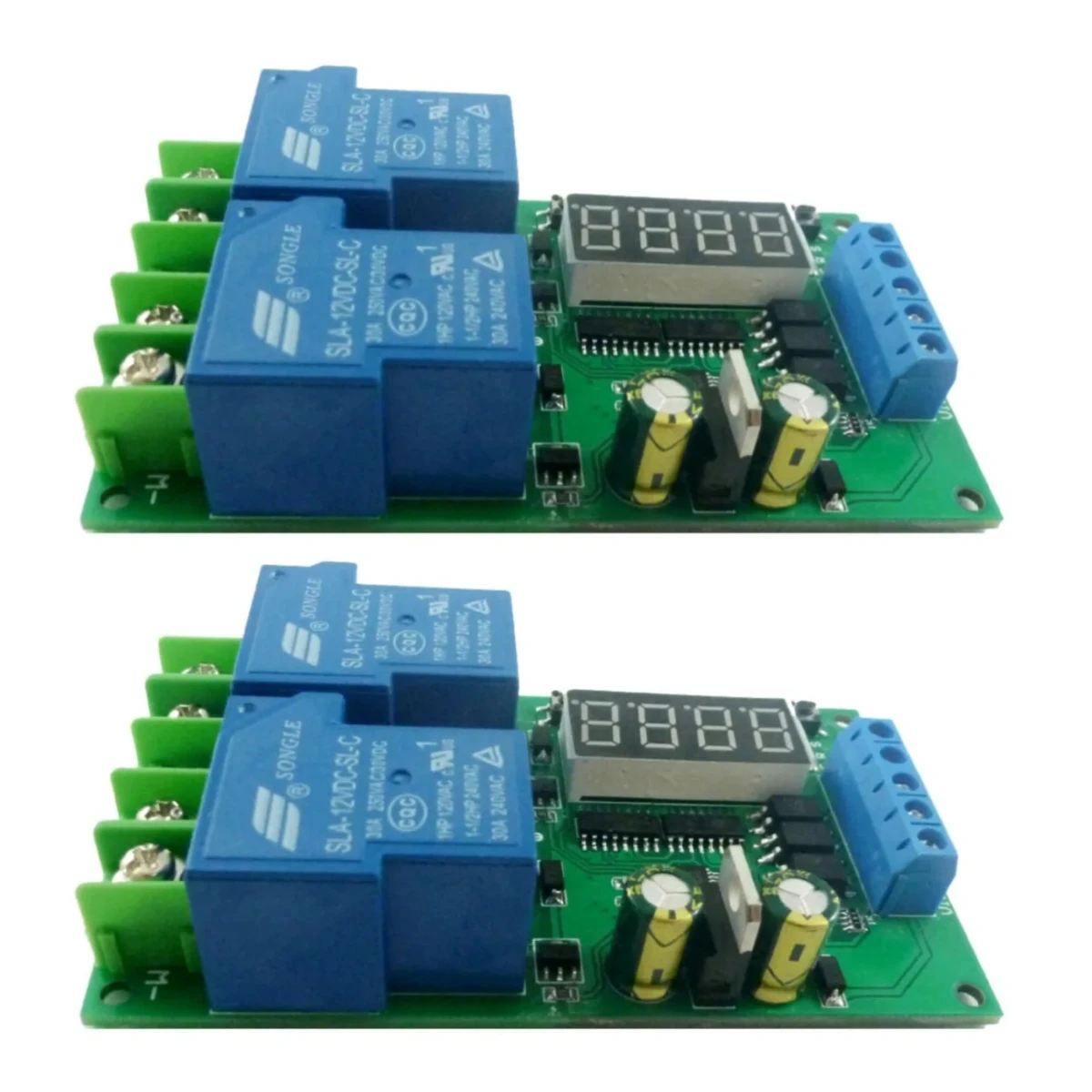 

2X 30A Multifunction DC/AC Motor Controller Relay Board Forward Reverse Control Automatic Delay Cycle Start Stop Switch Module