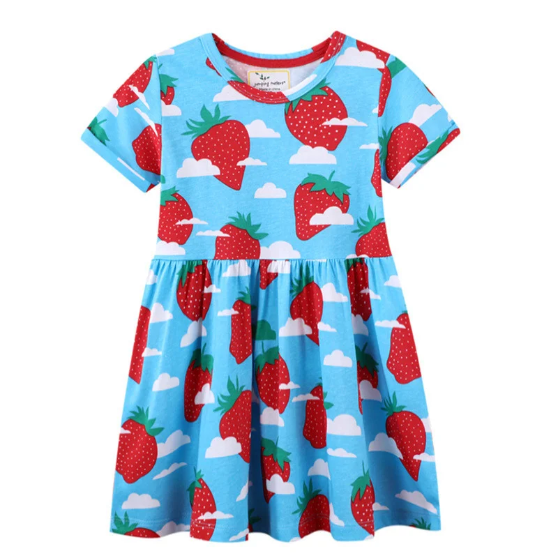 Jumping Meters 2-7T Princess Girls Dresses Butterflies Cotton Kids Clothing Summer Hot Selling Cute Toddler Baby Costume