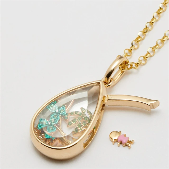 Petits cœurs océan mignons, à la mode et à la mode, peuvent être ouverts avec des colliers, pendentifs gouttelettes d'eau et petits articles 1