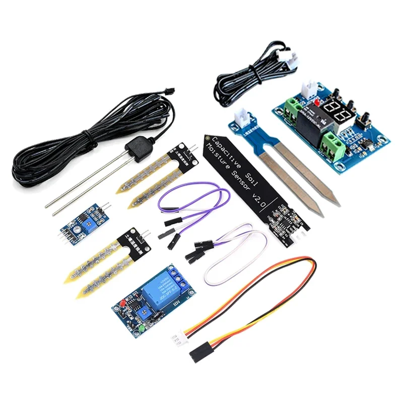 Capacitive Moisture Sensor / Soil Humidity Digital Display Relay Control Module Automatic Watering For Arduino