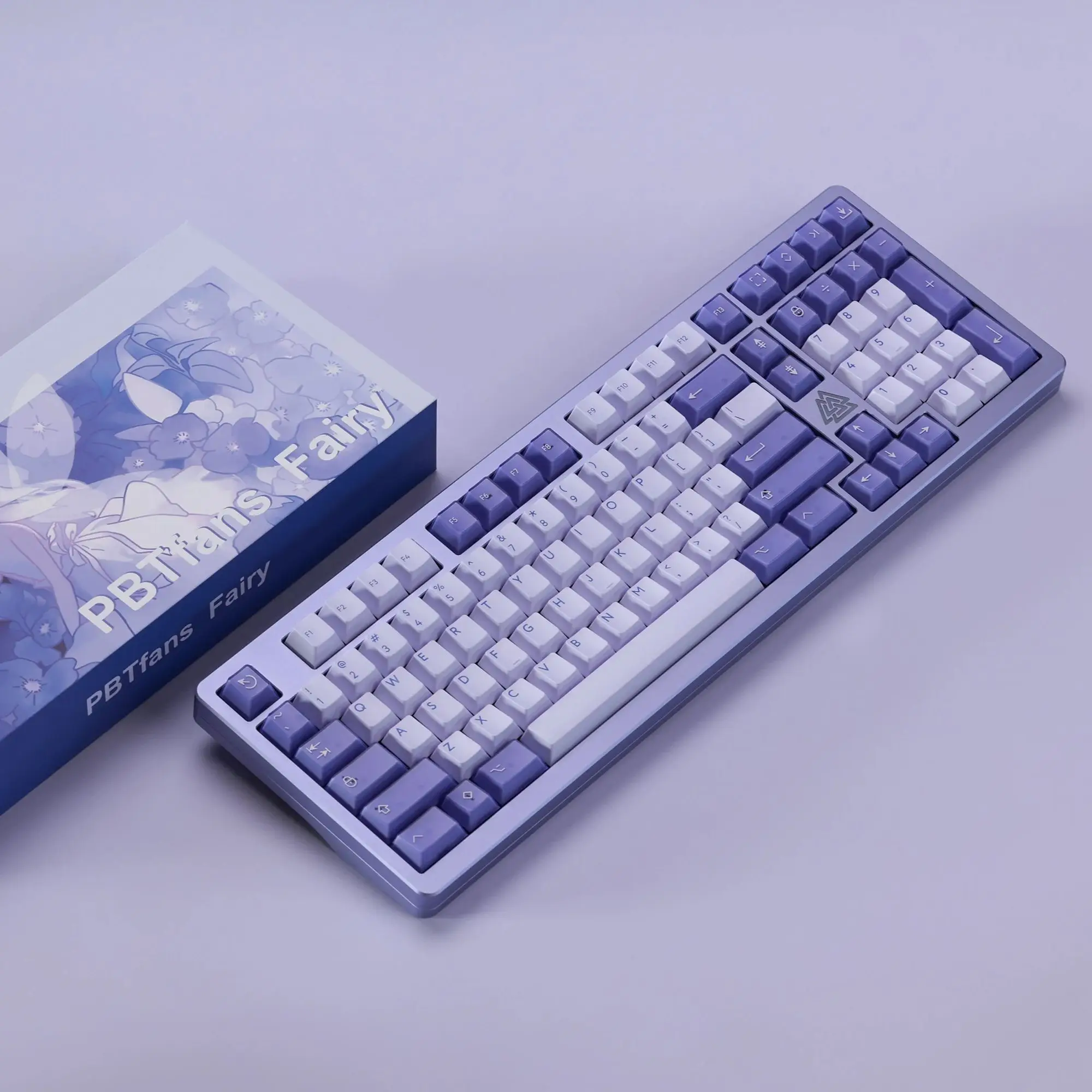 [기본 키트] PBTfans 페어리 체리 프로필, MX 스타일 키캡, KBDfans