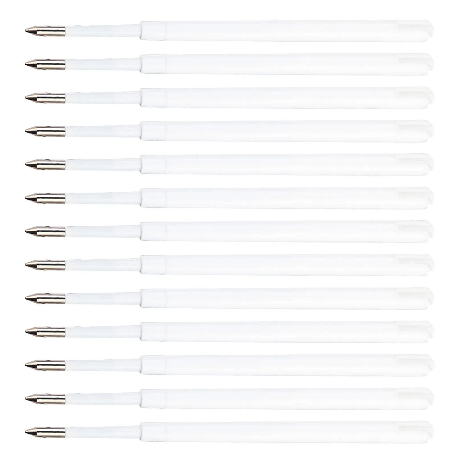 100Pcs 볼펜 리필 검정 잉크 1.0mm 팁 개폐식 펜 교체 사무실 학교 쓰기 부드러운 리필 카트리지
