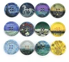 5pcs Resin round 4 holes Buttons landscape print 17mm-34mm Sewing accessories for clothing Decorative Buttons Handmade DIY 1