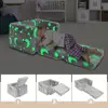 Toddler Couch 2 in 1 Folding Kids Sofa Glow in The Dark Comfy Sleeper Chair Plush Toddler Chair Indoor Kids Furniture 3