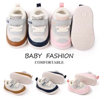 Baby Outdoor Walking Shoes Rubber Sole Soft PU Leather Chirldren Sneaker Infant Shoes Warm Lining Inside 2023 Baby New Fashion 1