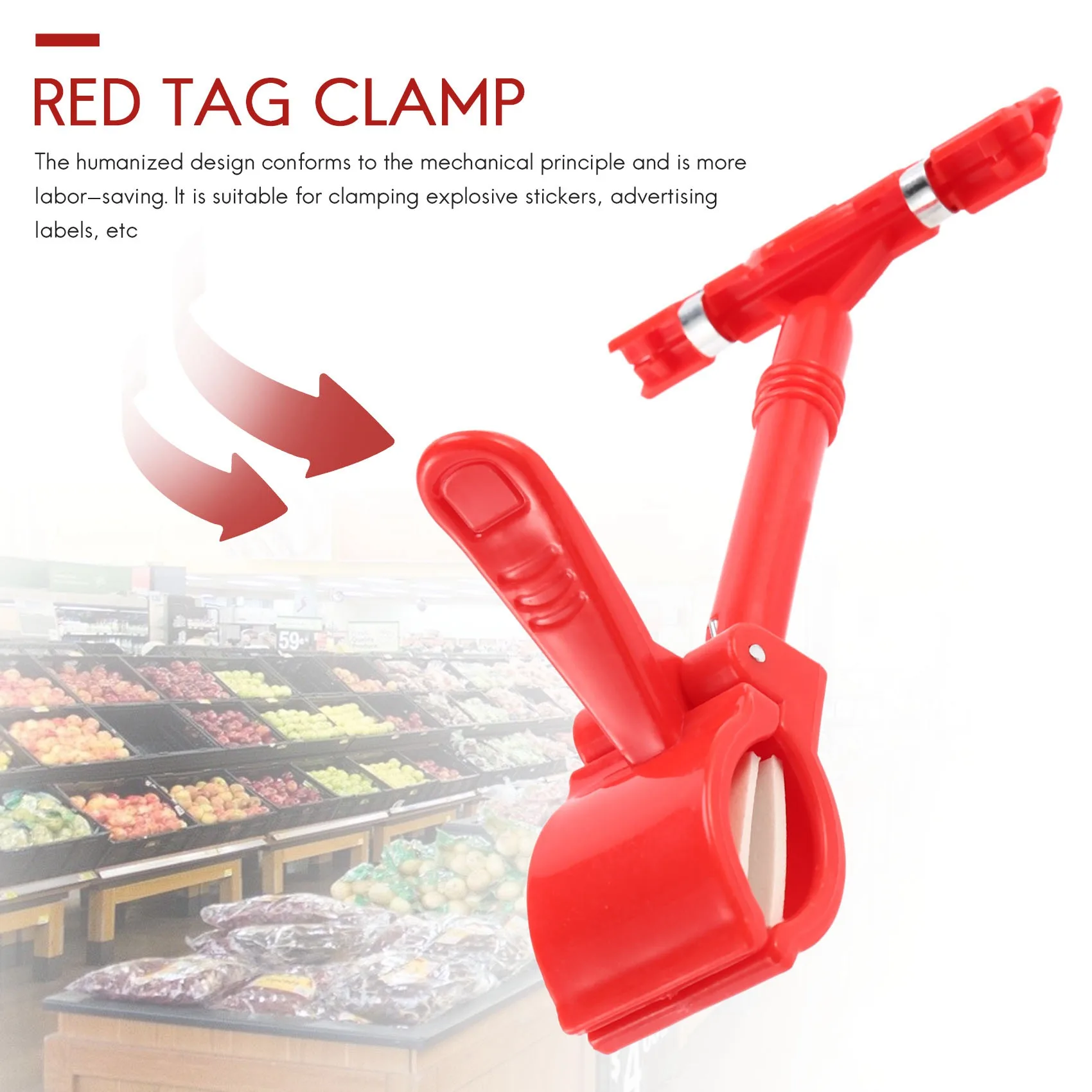 

Merchandise Retail Sign Card Price Tag Pop Display Holder Clip Clamp Red