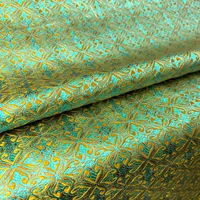 High Quality Damask Silk Satin Brocade Jacquard Fabric Edging Grid Costume Upholstery Adornment Cloth DIY Handcraft Sew Supplies 4