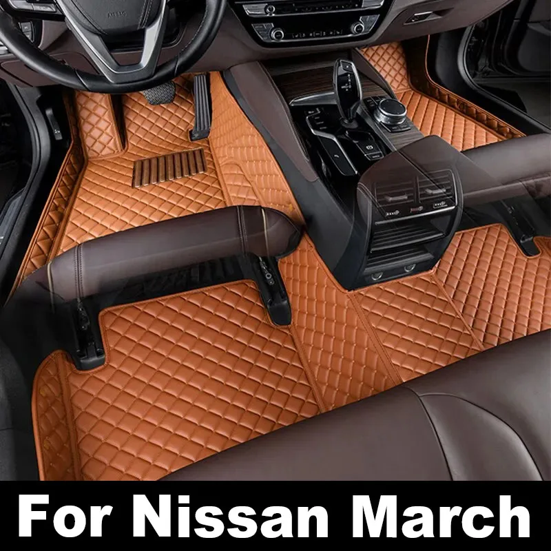 

LHD Car Floor Mats For Nissan March 2019 2018 2017 2016 2015 2014 2013 2012 2011 2010 Auto Accessories Waterproof Decor Carpets