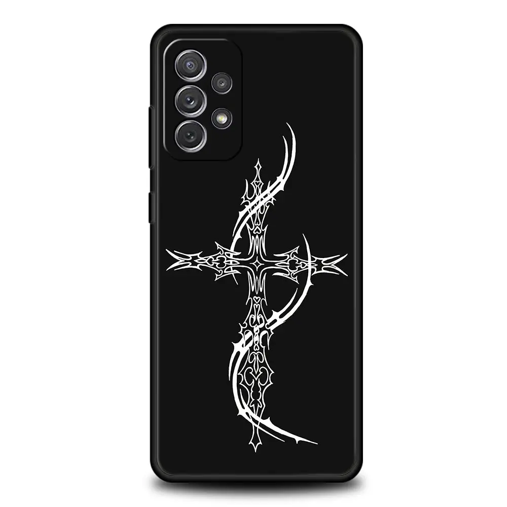 Cyber Sigil Cross Line Protective Phone Case Cover