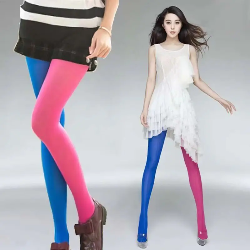 

Personalized Color Matching Women's Pantyhose Autumn Comfort Velvet Patchwork Candy Color Hottie Fashion Tights Wholesale