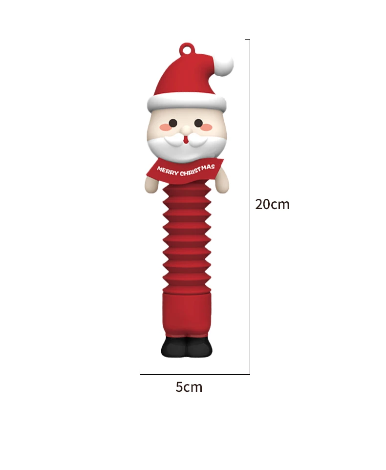 Christmas Decompression Telescopic Pop Tubes Fidget Toys Sensory Toy Swing Cool Light Lifelike Shape for Stress Anxiety Relief 6