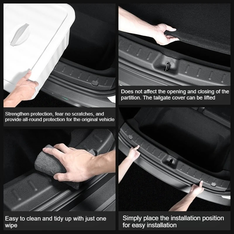 Trunk Protective Strip - Scratch-Resistant Door Sill Interior Decoration Accessory