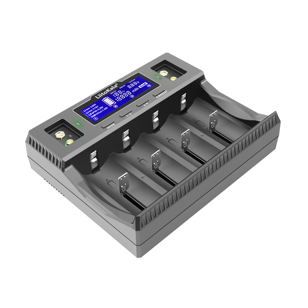 Liitokala lii-d4xl 3,7 Batterie ladegerät für 1,2 3,2 V V V ni-mh/cd, aa aaa sc d c Batterie ladegerät