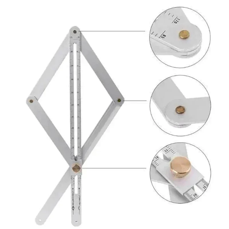 Aluminum Alloy Corner Angle Finder – Adjustable Multi-Angle Gauge Tool For Tile, Wood, Laminate