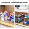 2 Tier Sliding Drawer Under Sink Storage Organizer Shelf Multipurpose Holder Rack For Kitchen Cabinet Bathroom Home Accessories 3