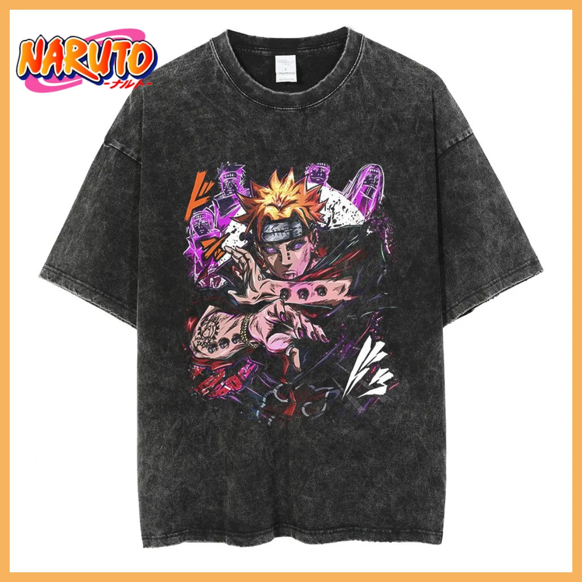 

Футболка мужская с рисунком аниме Наруто, уличная одежда в стиле хип-хоп, хлопковая тенниска с эффектом потертости, модная майка в подарок, лето 2023