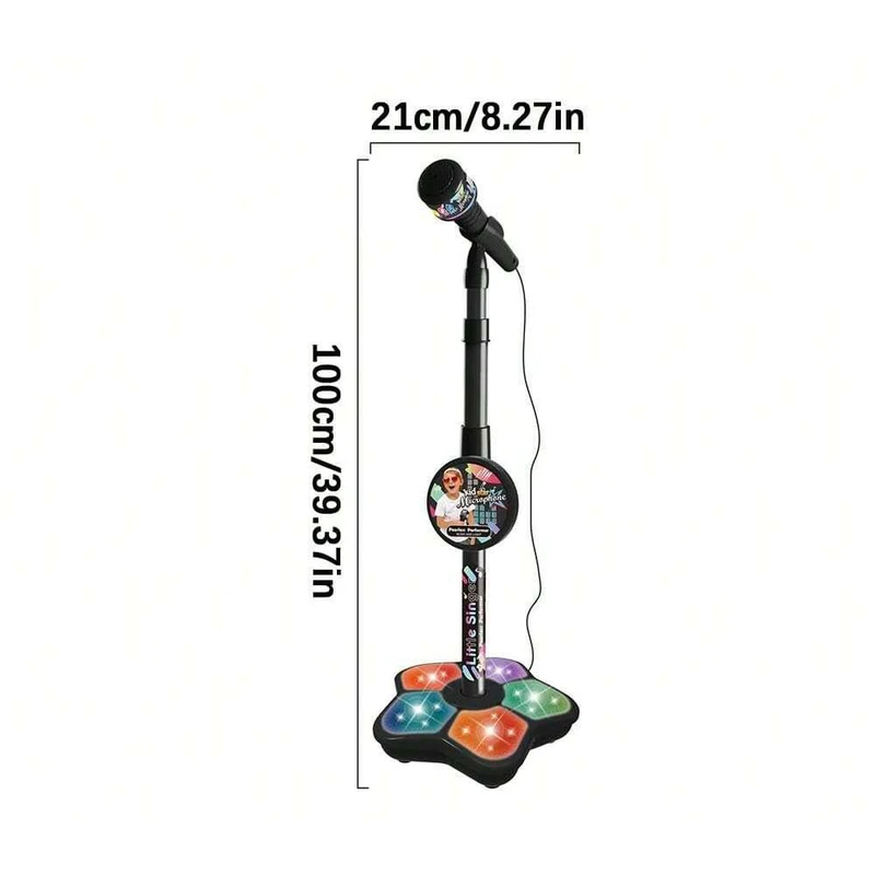 Kids Microphone Stand Toy, Portable Children's Karaoke