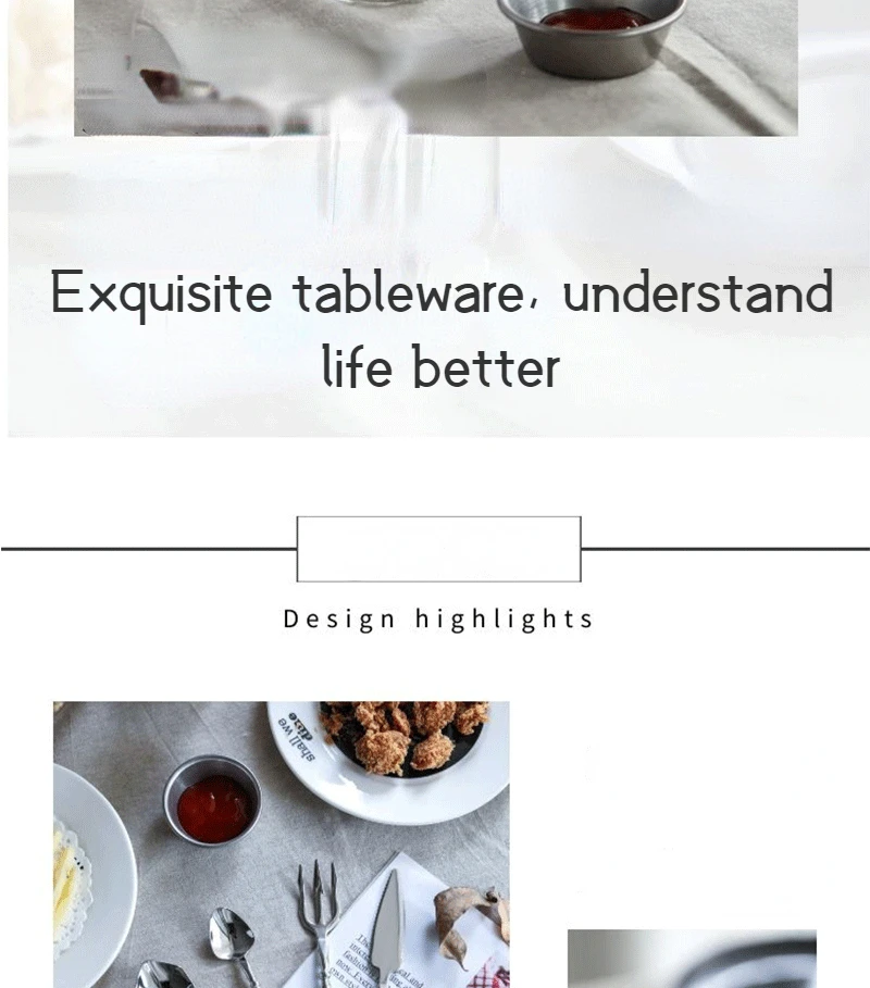 Description Picture 3 of itemNordic Retro Ins Viking Theme Dinner Knife Fork Spoon Dessert 304 Stainless Steel Tableware Kitchen Restaurant