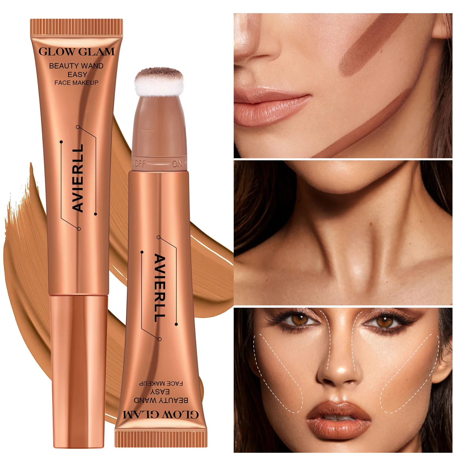 3-in-1 Cream Makeup Highlight Contour Conceal 0.63oz/1pc