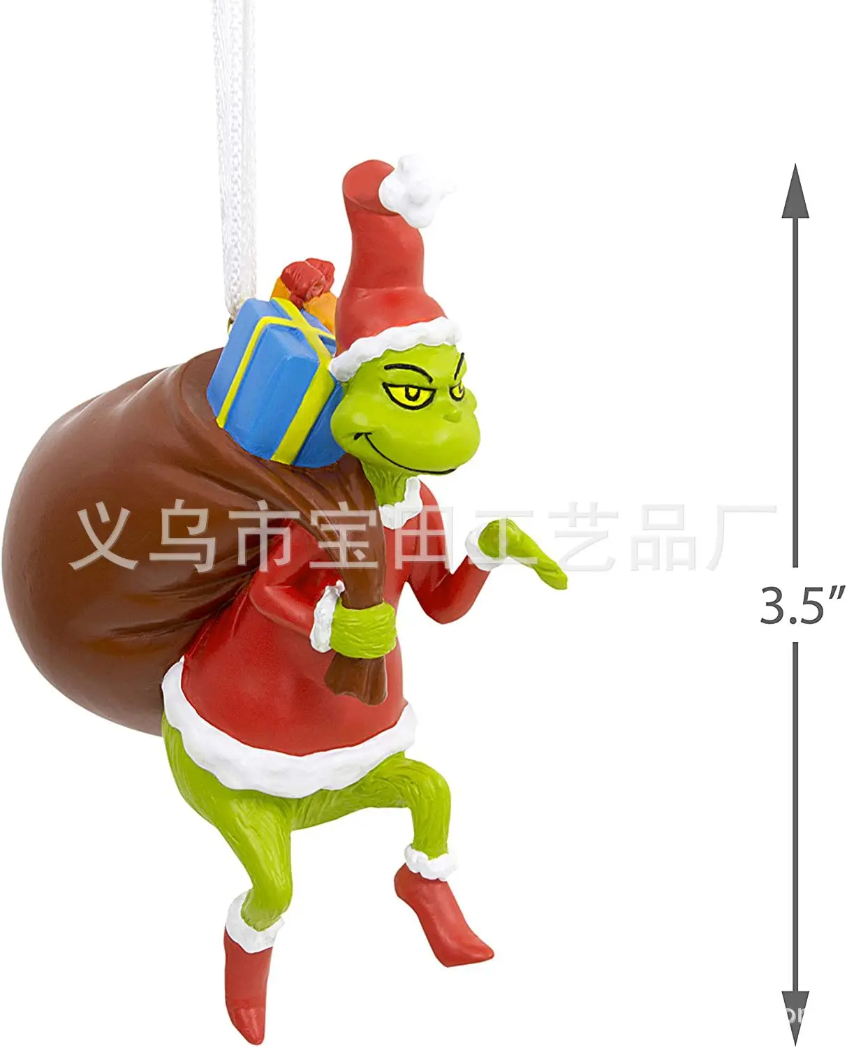 thumbnail image 1 of Nuevos colgantes para árbol de Navidad, adornos de Grinch, acrílico, versión 3D divertida, monstruo de pelo verde, decoración para árbol de Navidad, regalos de Navidad, 1 of 5