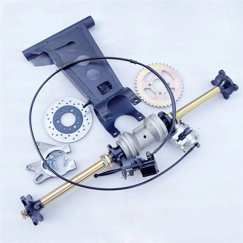 

Four-wheel modified ATV parts GY6 rear axle fork aluminum cylinder rear axle full set of disc brake assembly