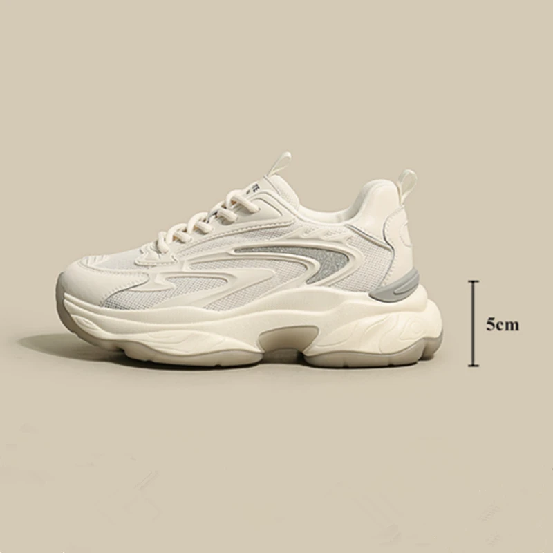 2022 New Sport Woman Sneakers Thick Bottom Ins Shoes for Women Fashion Sneakers Cool Vacation Casual Loafers Ladies Footwear