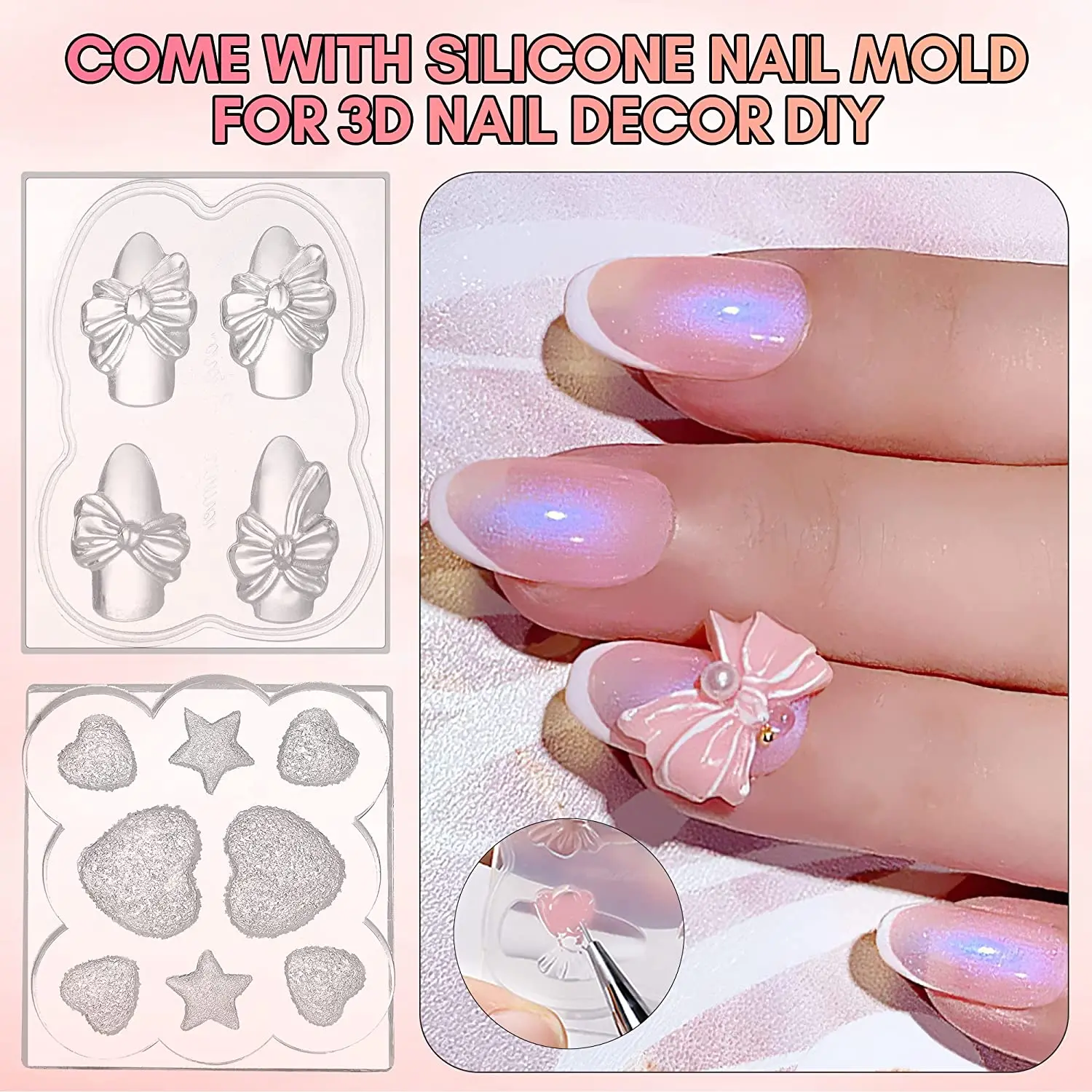 Nail Gel Nail Extension Gel Makartt Solid Builder Nail Gel Kit for Nail Extension,All in One Hard Gel Kit with Base Top Coat UV LED Lamp