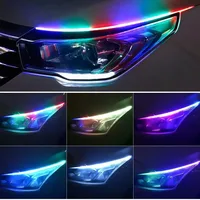 Daytime Running Lights Car LED DRL Lamp Strip DRL Decorative  Light Auto Headlight Turn Signal Light RGB With Remote App Control 5