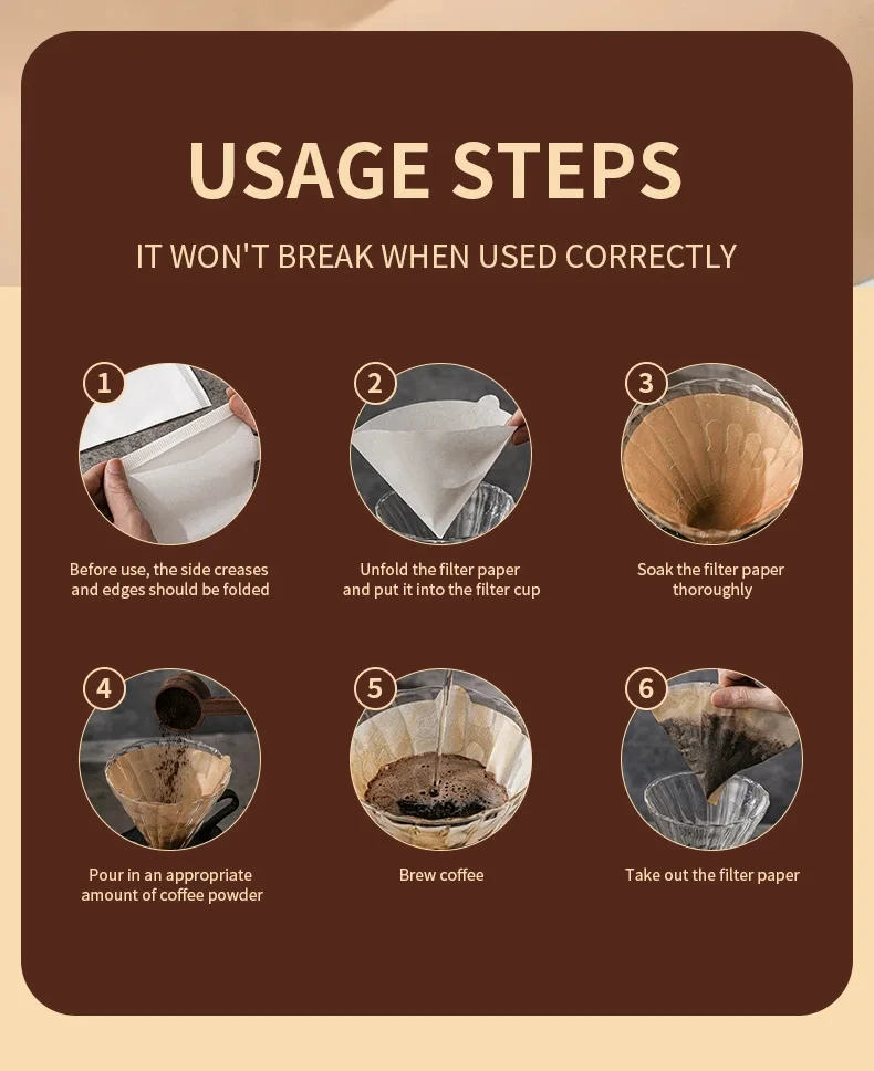 U-Shaped Coffee Filter Paper