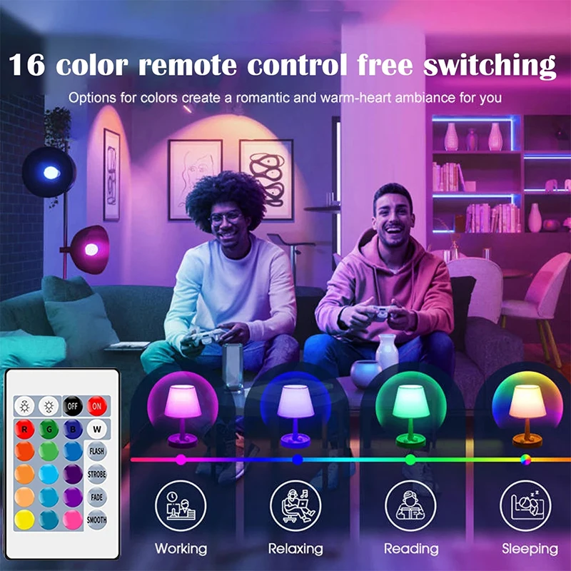 Description Picture 6 of itemE27 LED RGB Bulb Lights 9W 15W RGBW Light 110V LED Lampada 16 Colors 24 Key IR Remote Control Lamp 220V Base Household Led Light