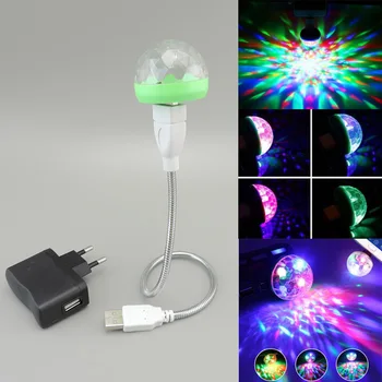 유연한 미니 파티 DJ 디스코 볼 라이트, 휴대폰 무대 조명 홀더, RGB 프로젝션 램프, 자동차 실내 램프, 클럽 LED 매직 전구
