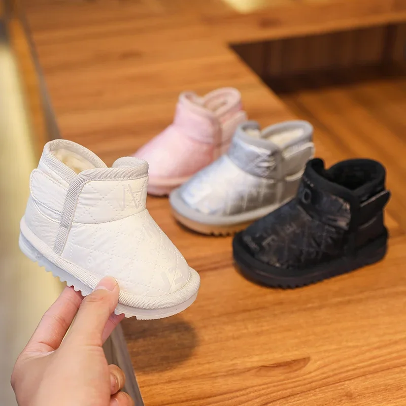 

Baby Girls Boys Snow Boots Autumn Winter Kids Outdoor Shoes Infant Toddler Shoes Warm Plush Anti-slip Children Ankle Boots