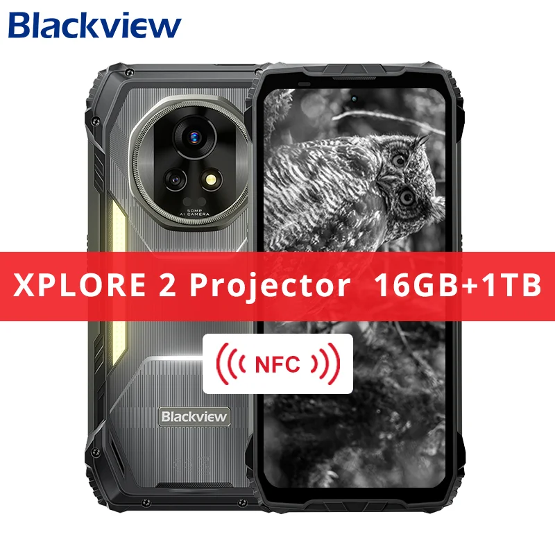 New Blackview XPLORE 2 Projector 5G AI Rugged Phone 6.73” 3.2K