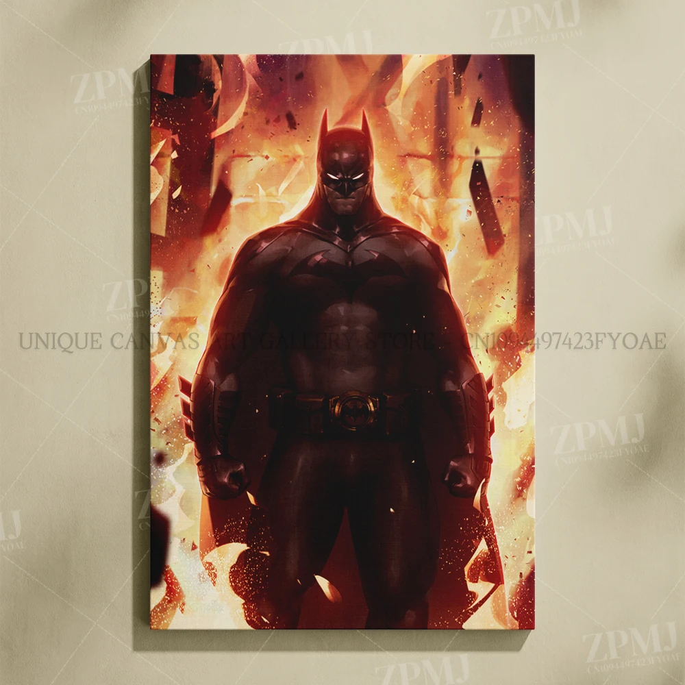 Justice League Superhero Batman Wall Art - Canvas Home Decor Poster Prints