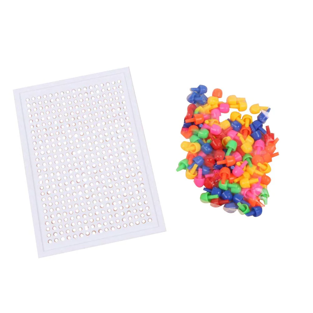 

Mushroom Nails Peg Puzzle Set Kids Pegboard Educational Building Bricks Diy Peg Jigsaw Puzzle Board Toys 3D Games Childrens