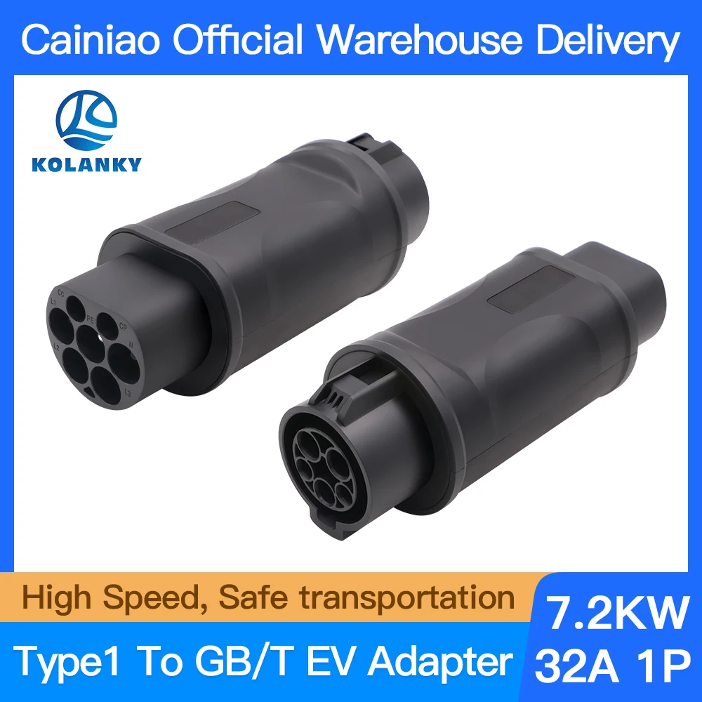

32A 7.2KW Type 1 To GBT EV Charging Adaptor For China Standard New Energy Vehicle 22kw Type 2 To GBT Converter