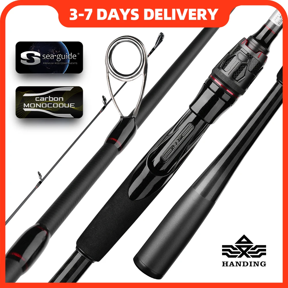 HANDING Magic Shadow Long Cast Lure Fishing Rod Full Carbon Monocoque  Handle Fishing Rod MF Action 2.59M Fishing Rod Spinning