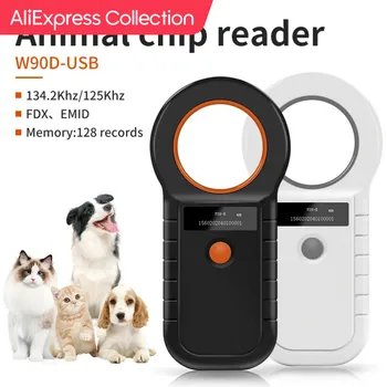 AliExpress Collection 134.2KHz RFID 동물 리더, 15 자리 125KHz 반려동물 ID 스캐너, EMID FDX-B ISO 11784/85 마이크로칩 태그 등록, 소 물고기 개용