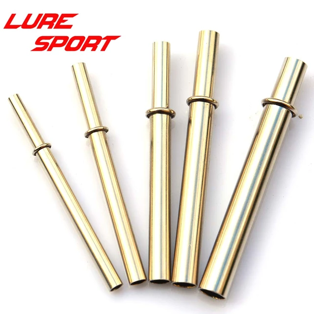 Luresport 5 Sets Brass Ferrules Chrome Plated Rod Connecting Tube