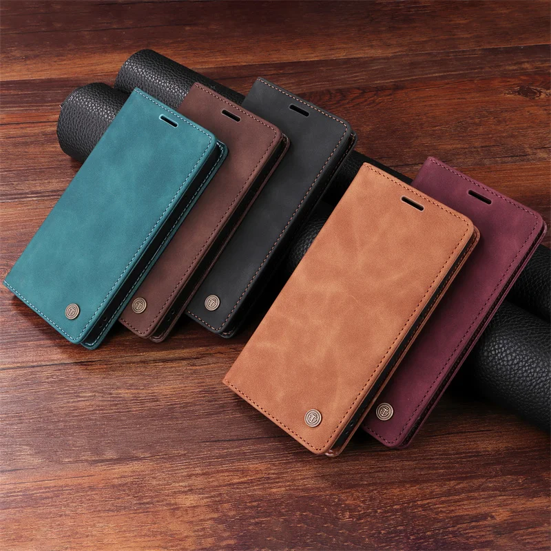 Dompet S20 Leather Case Samsung Suction Cup Case For Samsung Galaxy S21+  Leather Flip Cover For