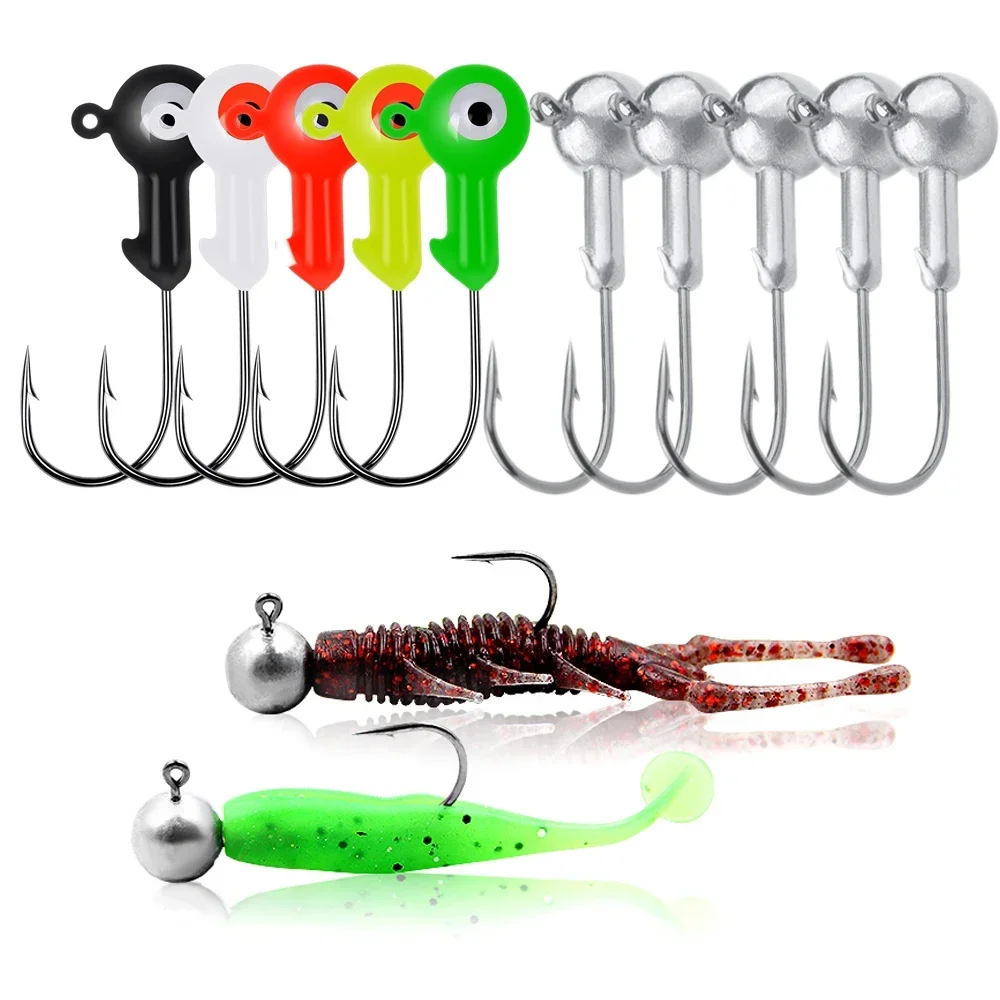 5pcs Crank Jig Head Hook 1g 1.8g 3.5g 5g 7g Fishing Hook Lead Head Jig Lure Hard Bait Soft Worm Jig Hook For Soft Worm Fishing 5pcs lead weight with swivle sinker weights 5g 7g 10g 12g 15g lure fishing deep water mini jig head lead