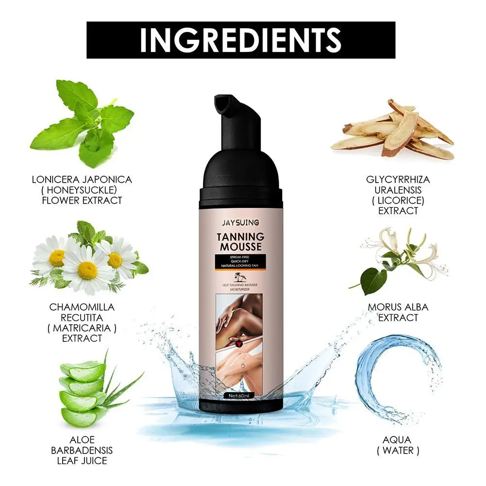 Sunless Tanning Self Tan Organic Tanner Spray Mousse Body Spray