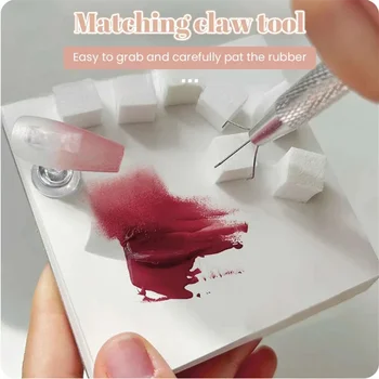 50/150pcs Sponge Gradient Nail Art Stamper Tools Gel Polish Color Gradient Brush Glitter Powder Dotting Pen For Manicure Tools 2