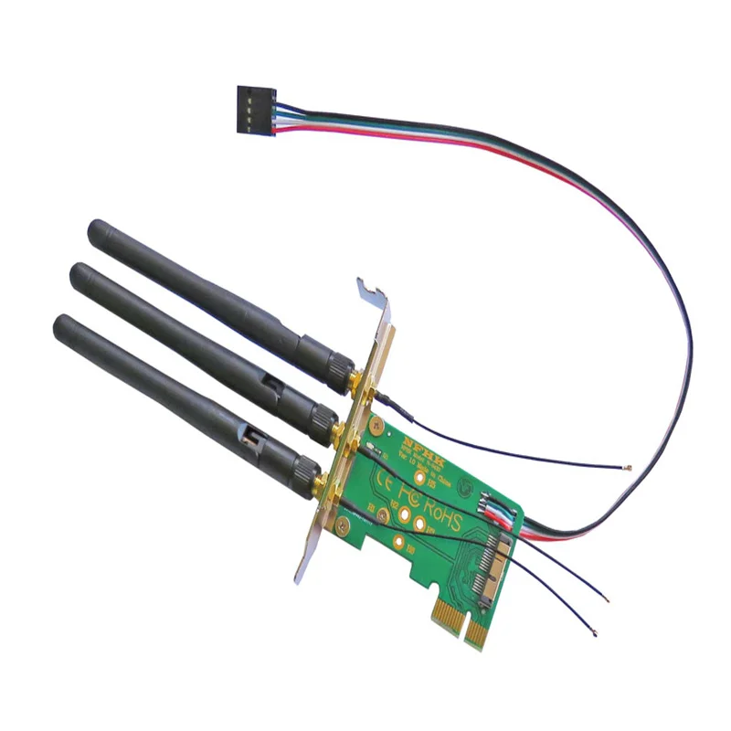 BCM94360CS 와이파이 무선 네트워크 인터페이스, 하프 높이 브래킷, 컨트롤러-PCIe X1 어댑터