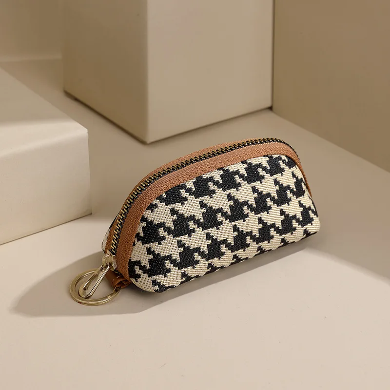 Nina Houndstooth Credit Card Wallet Keychains